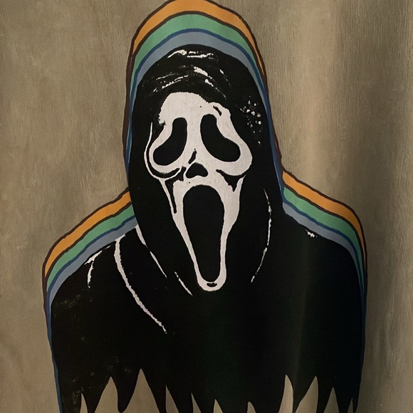 NWOT Ghostface Halloween Graphic Tan/Black Sweatshirt in size large - Picture 2 of 4